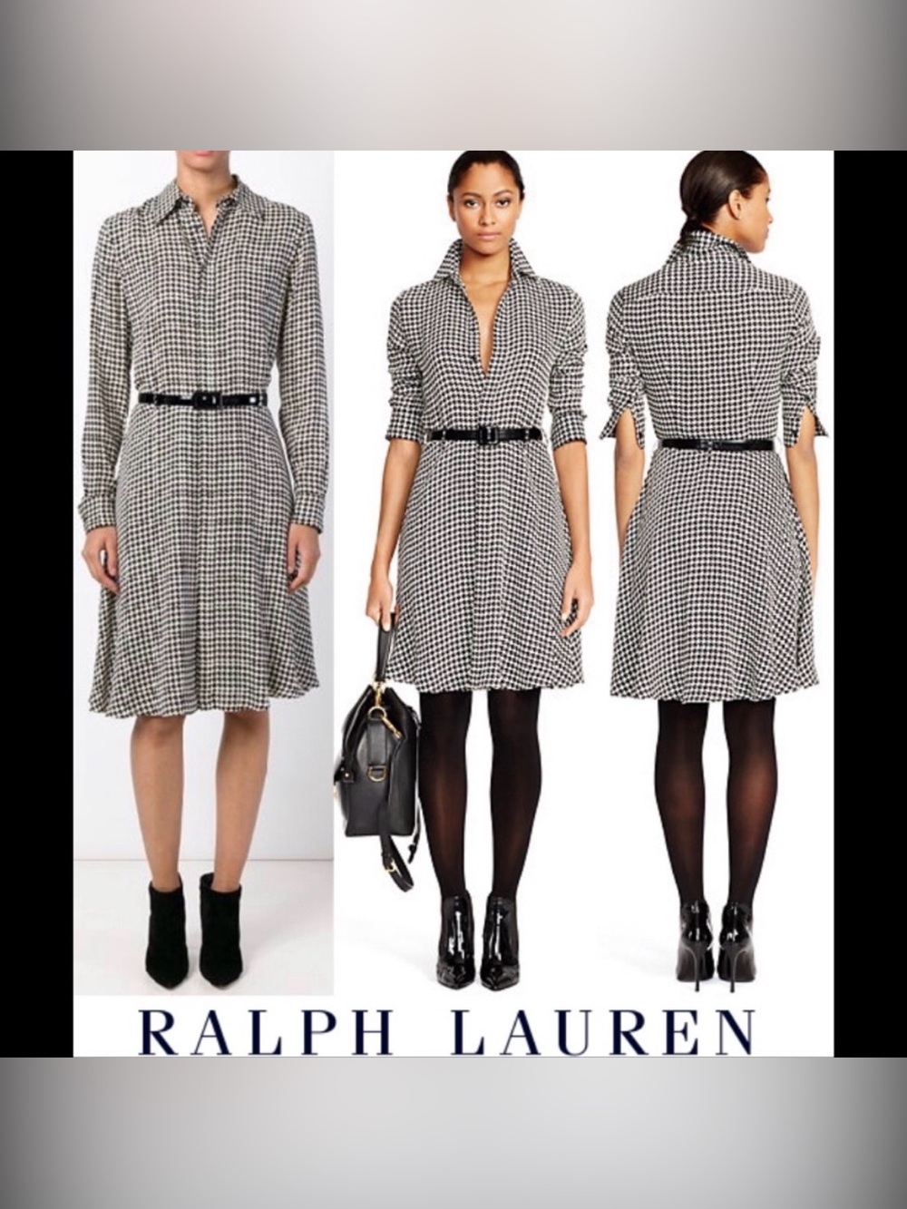 Lauren Ralph Lauren Houndstooth Shirt Dress (NWT)